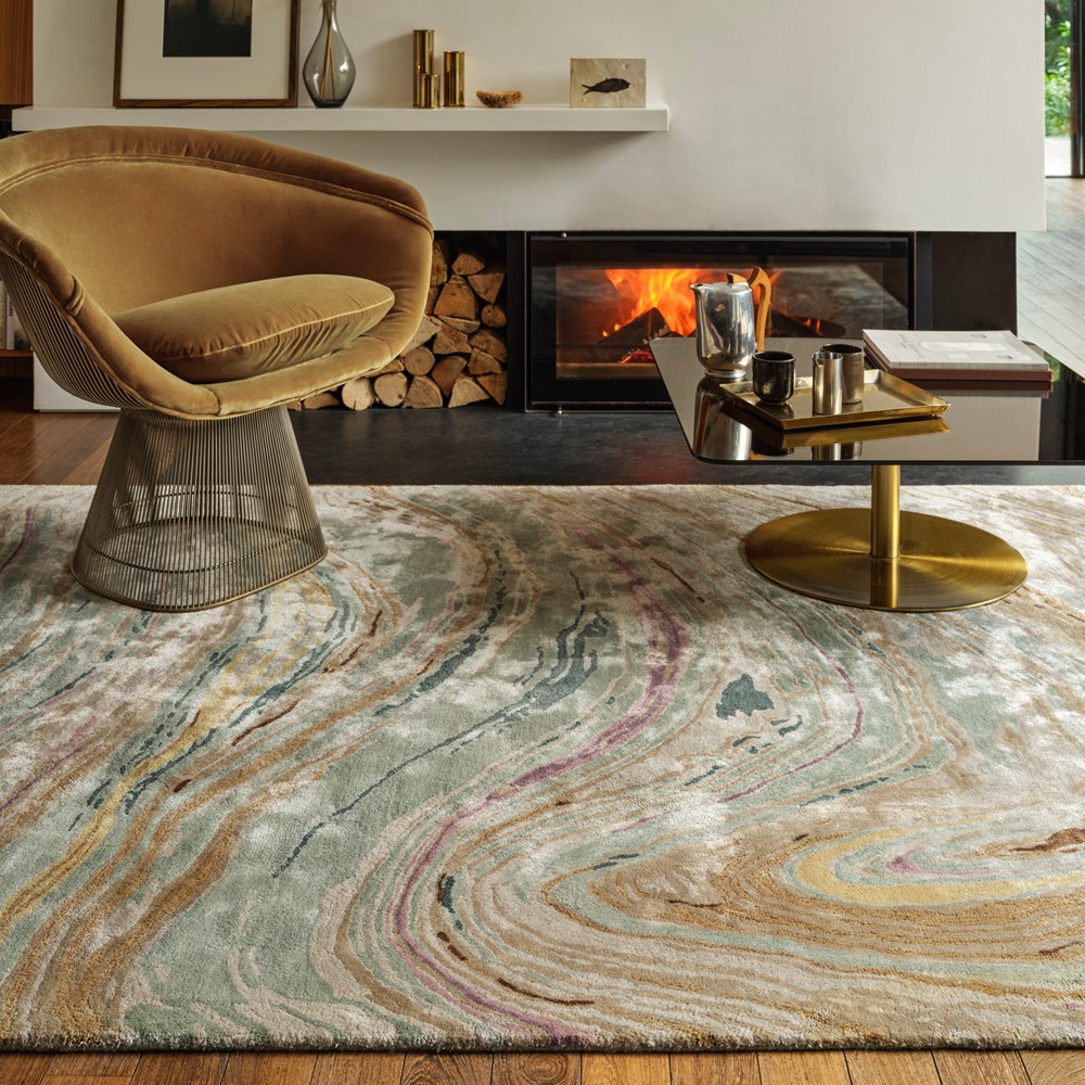 Tuscany Abstract Rugs by Katherine Carnaby in Abalone Marble